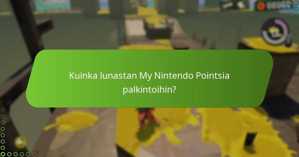 Kuinka voin ansaita My Nintendo Pointsia Splatoon 3:ssa?