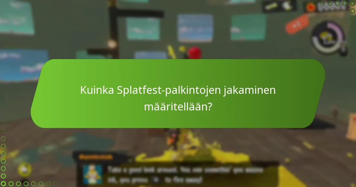 Mitkä tekijät vaikuttavat yksilöllisiin panoksiin Splatfest-palkinnoissa?