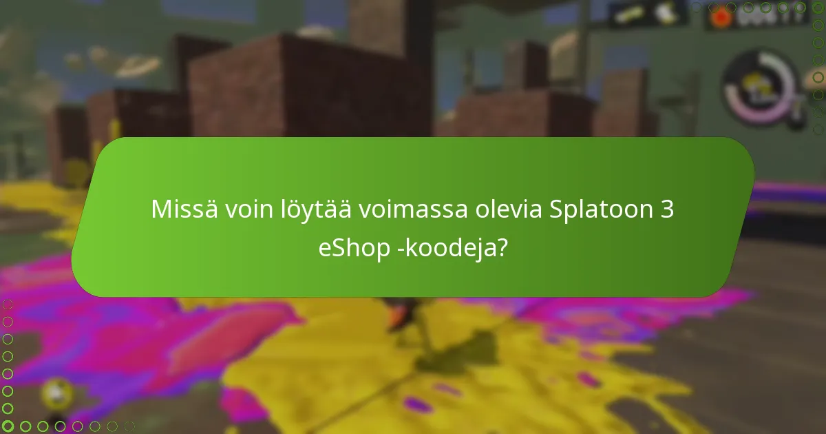 Kuinka lunastan Splatoon 3 eShop -koodit?