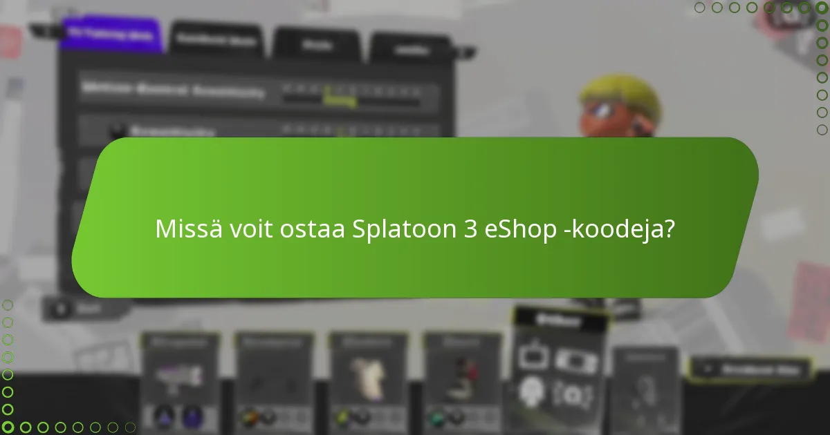 Kuinka Splatoon 3 eShop -koodien käytännöt vertautuvat muihin peleihin?