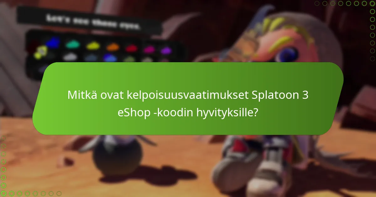 Kuinka Splatoon 3 eShop -koodin hyvitykset vertautuvat muihin Nintendon pelihyvityksiin?